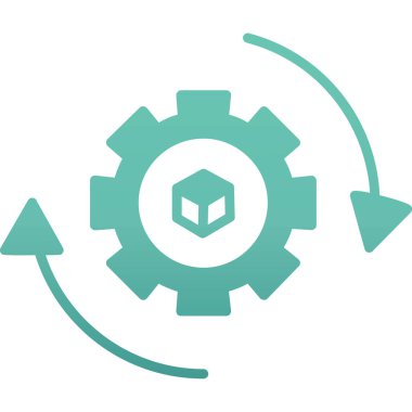 dişli vektör ince çizgi simgesi