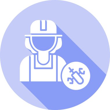 İşçi simgesinin vektör illüstrasyonu