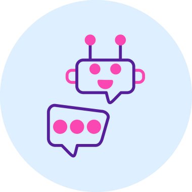 robot. Web simgesi basit illüstrasyon