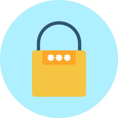 Kilit. Web simgesi basit illüstrasyon