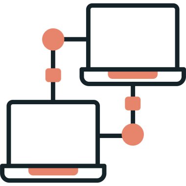 Doldurulmuş ağ simgesine bağlı bağlantı - dış hat biçimi