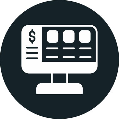 Dolar. Web simgesi basit illüstrasyon