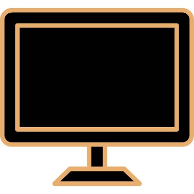 Bilgisayar ekranı. Web simgesi basit tasarım