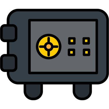 Güvenli kutu vektör simgesi