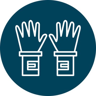 Eldiven simgesi vektör illüstrasyonu