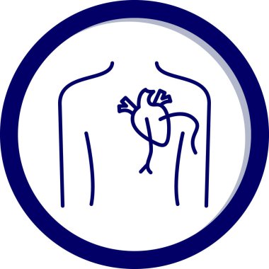 Kalp elde, ikon. vektör illüstrasyonu