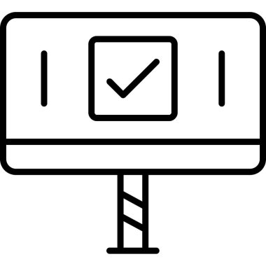 Reklam panosu. Web simgesi basit illüstrasyon