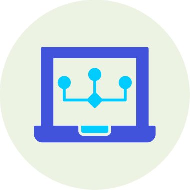 Bilgisayar ağı. Basit resimleme