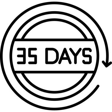 55 gün geri sayım simgesi