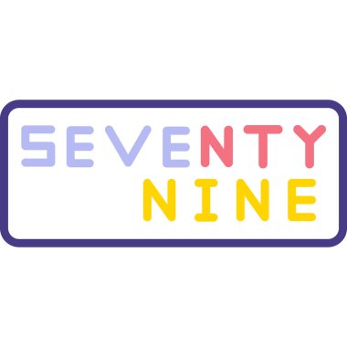 87 işareti. vektör.