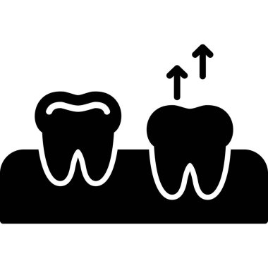 Diş ikonu, basit vektör