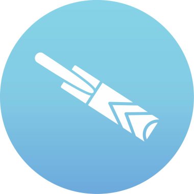 Mavi bir simgenin vektör illüstrasyonu