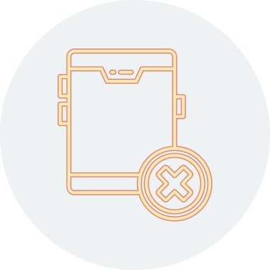 Akıllı telefon simgesinin vektör illüstrasyonu