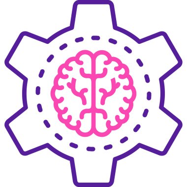 Beyin. Web simgesi basit illüstrasyon