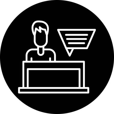 Bir insan simgesinin vektör illüstrasyonu