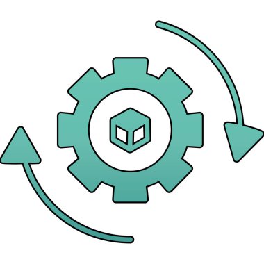 dişli ayarları renk vektör illüstrasyonu