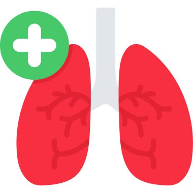 Ciğerler. Web simgesi basit illüstrasyon