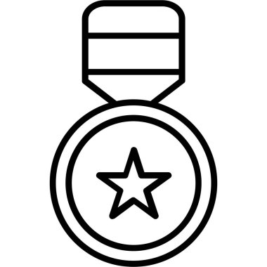 Madalya. Web simgesi basit illüstrasyon