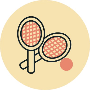Tenis ikonu vektör illüstrasyonu