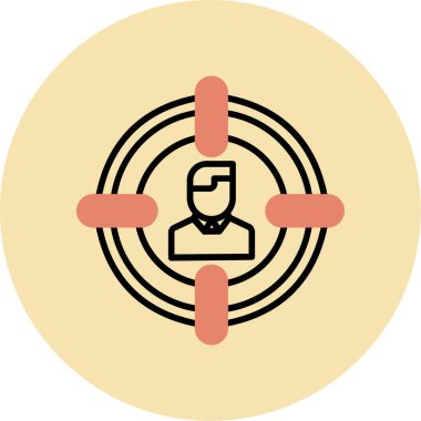 Hedef. Web simgesi basit illüstrasyon