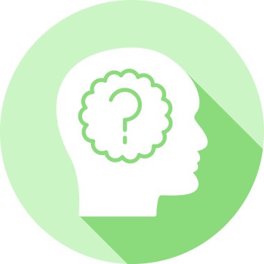 Düşünen Simge, vektör illüstrasyonu