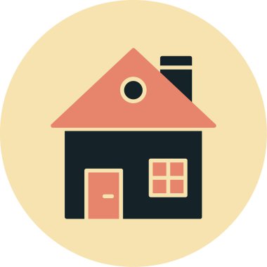 Ev simgesinin vektör illüstrasyonu