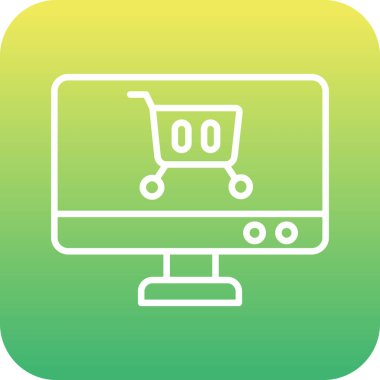 Benzersiz tramvay vektör çizgisi simgesi