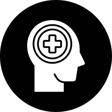 Moda tarzında izole edilmiş arka planda beyin sağlığı simgesi