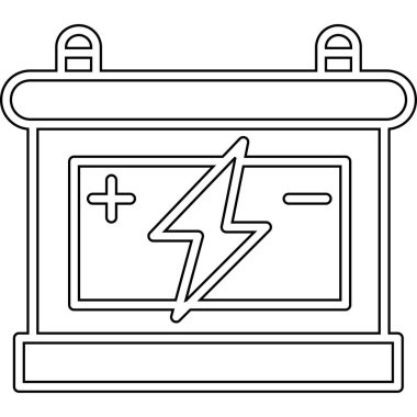 pil enerji simgesi ana hat biçiminde