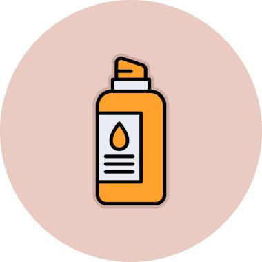 Bir şişe simgesinin vektör illüstrasyonu