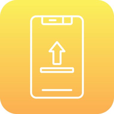 Bir smartphone simge vektör çizim