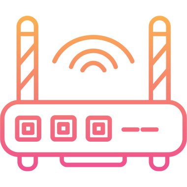 Kablosuz. Web simgesi basit illüstrasyon