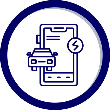 Araba simgesinin vektör illüstrasyonu