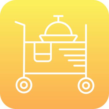 Benzersiz tramvay vektör çizgisi simgesi