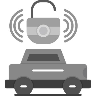 Araba güvenlik simgesi. Vektör çizim