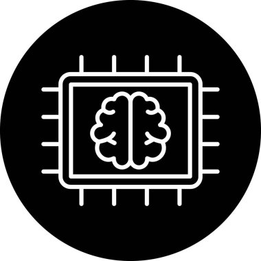 beyin ikonu vektör illüstrasyonu