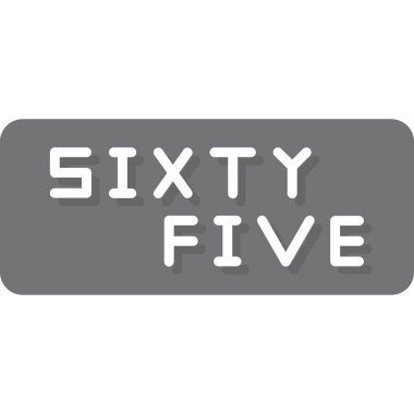 5 numara çıkartması. 55, beyaz üzerine izole edilmiş. vektör illüstrasyonu