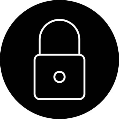 asma kilit web simgesi, vektör illüstrasyonu