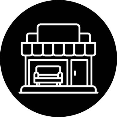 Dükkan. Web simgesi basit illüstrasyon