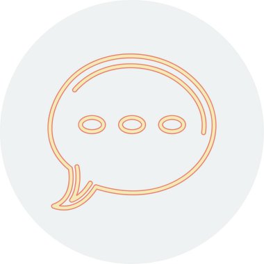 Sohbet simgesinin vektör illüstrasyonu