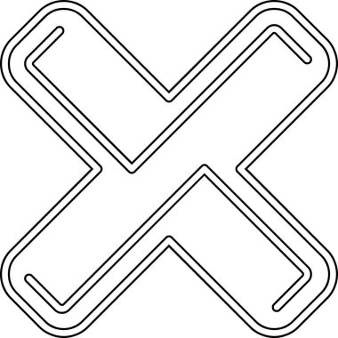 x x çapraz simge işareti tasarımı