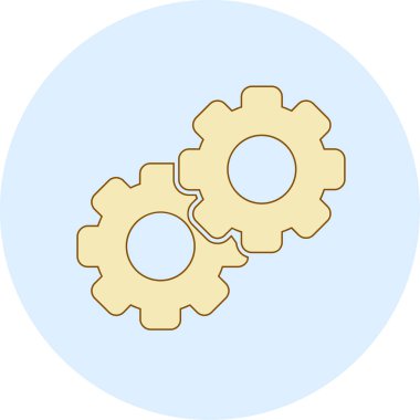 Bir dişli simgesini vektör çizim