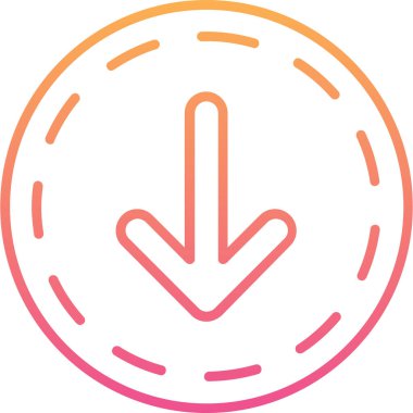 Yön ok ikonu vektör illüstrasyonu