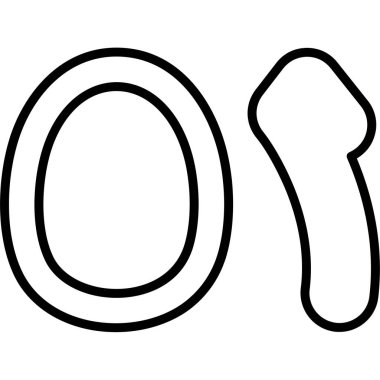 Kemik kemik simgesi dış hatlar biçiminde