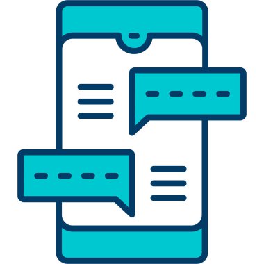 Sohbet simgesi vektör illüstrasyonu