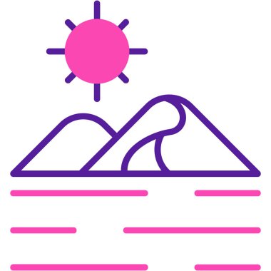 Güneşin vektör çizimi