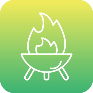 Ateş simgesinin vektör illüstrasyonu