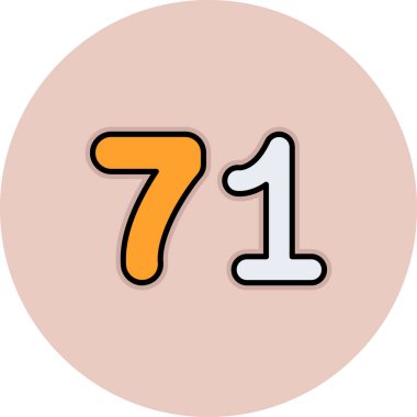 Sekiz numaralı simge, vektör tasarımı