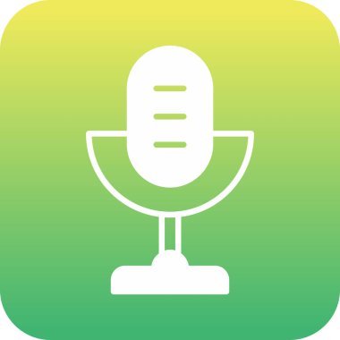 mikrofon vektör simgesi modern basit vektör illüstrasyonu