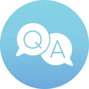 sorular ve cevaplar, düz vektör simgesi